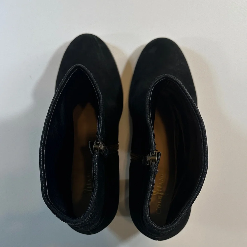 Cole Hann / Nike Air Black Suede Leather Verdi Bootie Size 8